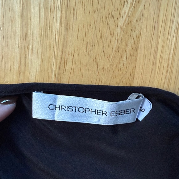 Christopher Esber Triquetra Front Tie Slip Dress US 2 Quiet Luxury Cocktail Chic - Picture 8 of 9